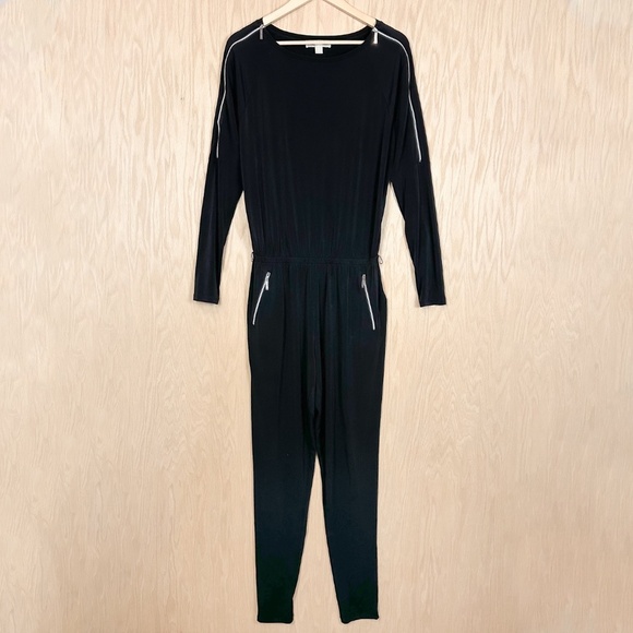Michael Kors Black Zipper Jumpsuit - Picture 2 of 14